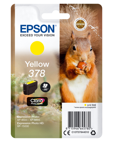 EPSON Singlepack Yellow 378 Eichhörnchen Clara Photo HD Ink